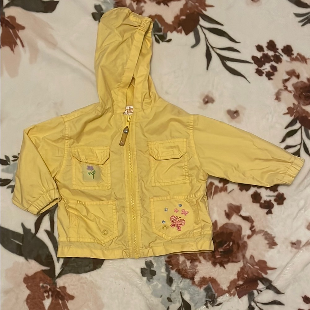 Size 18 months Yellow Kids Jacket with Embroidered Details